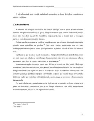 Influência da Alimentação no Desenvolvimento de Cobb