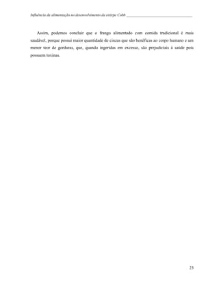 Influência da Alimentação no Desenvolvimento de Cobb