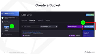© 2020 InfluxData. All rights reserved.15
Create a Bucket
1
2
 