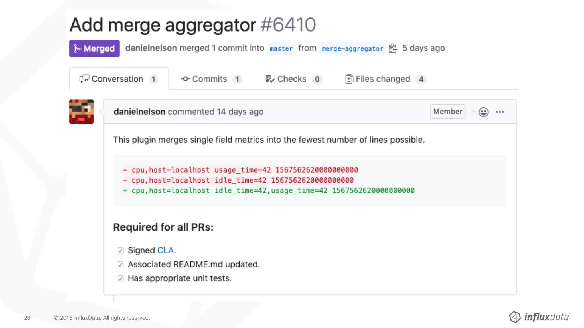 © 2018 InfluxData. All rights reserved.23
 