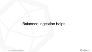© 2017 InfluxData. All rights reserved.11
Balanced ingestion helps....
 