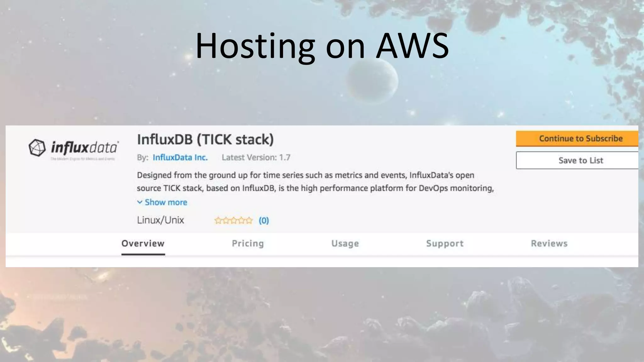 Hosting on AWS
 
