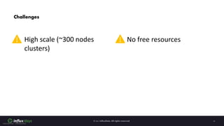 Internal Use - Confidential
Challenges
High scale (~300 nodes
clusters)
No free resources
 