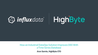 How an Industrial DataOps Solution Improves OEEWith
aTime Series Database
Aron Semle, HighByte CTO
 