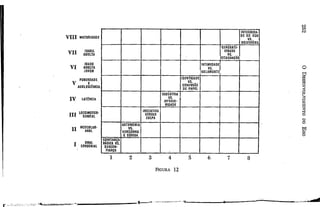 V III MATURIDADE
VH ID A D E
ADULTA
VI
IDADE
ADULTA
JOVEM
PUBERDADE
V E .
ADOLESCÊNCIA
IV latêncja
I I I
I I
T ORAL
SENSORIAL
LOCOMOTOR-
GENITAL
MUSCULAR-
ANAL
INTEGRIDA­
DE DO EGO
VS.
DESESPERO
GENERAT!-
VIDADE
VS.
ESTAGNAÇÃO
IN TIM ID A D E
VS.
ISOLAMENTO
IDENTIDADE
VS.
CONFUSÃO
DE PAPEL
INDUSTRIA
VS.
IN FER IO ­
RIDADE
INICIATIVA
VERSUS
CULPA
AUTONOMIA
VS.
VERGONHA
E DUVIDA
CONFIANÇA
BASICA VS.
DESCON­
FIANÇA
252ODesenvolvimentodoEgo
1 2 3 4 5 6 7 8
Figura 12
 