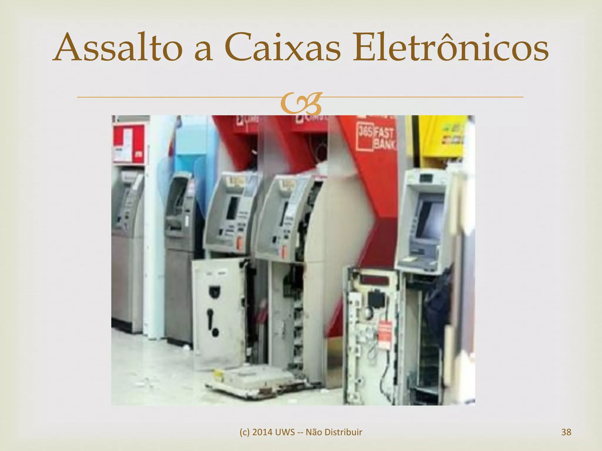 
(c) 2014 UWS -- Não Distribuir 38
Assalto a Caixas Eletrônicos
 
