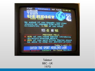 Teletext
BBC - UK
  1970
 