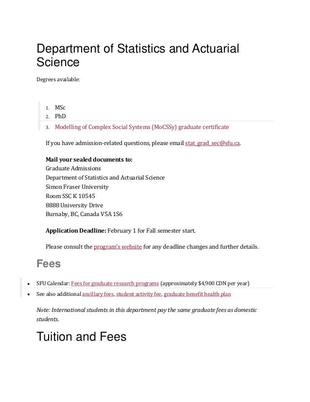 Information About Admission In Simon Fraser University