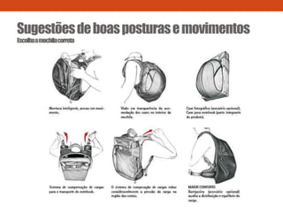 Sugestõesdeboasposturasemovimentos
Escolhaamochilacorreta
 