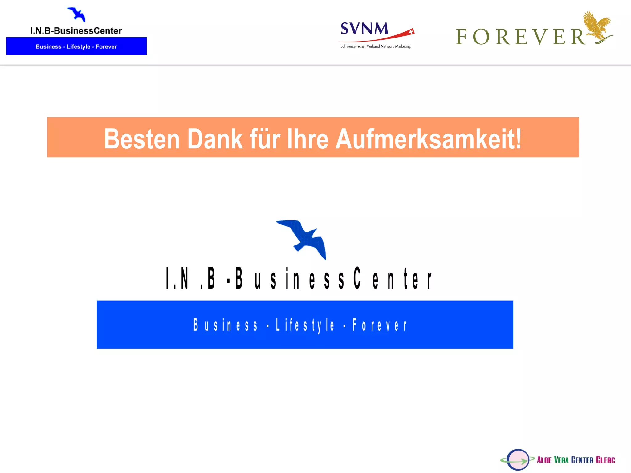 Besten Dank für Ihre Aufmerksamkeit! 