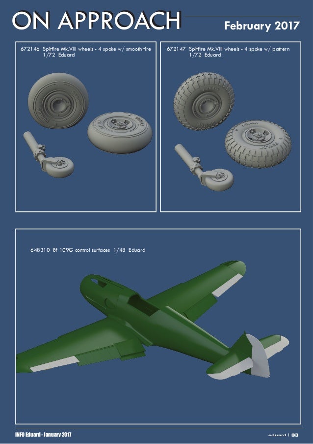 EDUARD BRASSIN 672146 Wheels 4 Spoke w//Smooth for Spitfire Mk.VIII in 1:72