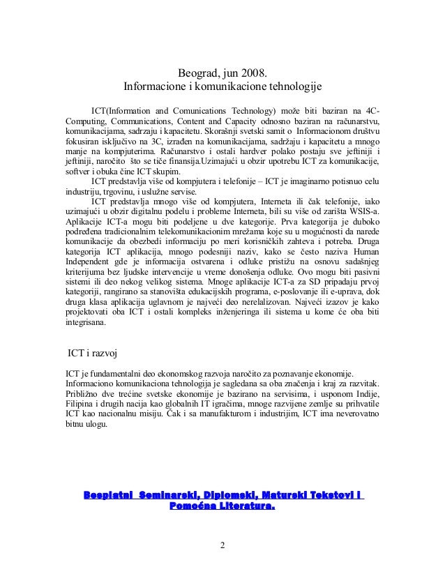 Info komunikacione tehnologije