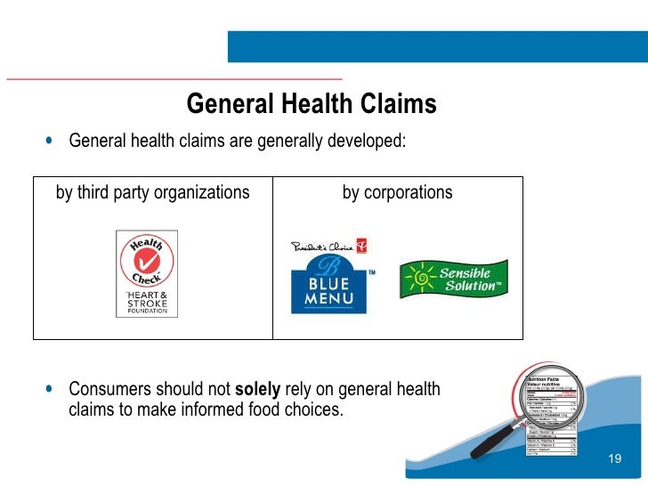 Health claims on food labels australia