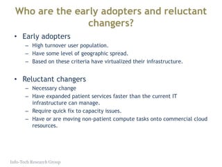Know how current trends are affecting the market
• Consumerization and cloud technology will have a major role to play in Enterprise Search going forward.
Strategy Implement Mitigation
Cloud: Search-as-
a-Service
BYOD: Siri, natural
language search
User controlled
file share: Box
Good fit for organizations
with cloud apps
These consumer trends
cause unrealistic
expectations for
enterprise search
Understand why file
share is being used, and
target that use case for
search
Execution
No change. Search still
requires significant
time investment
Ensure that ECM strategy
has adequate controls for
content movement
Information hoarding will
completely ruin your
ability to effectively
increase findability
No change. IT still needs to
own the skills and
the process
User engagement needs to
be an early and repetitive
IT activity
Evaluate cloud file share
and ensure build/acquire
connectors to the most
popular file share
Careful planning of Search
needs. Can focus on the
vendors that
meet your needs
Set user expectations on
enterprise search. Similar to
Google, users cannot have
everything
Policies and adequate
findability within the
enterprise repositories
Cloud-based file share represents a real obstacle to findability. Enterprises need full visibility into all content to gain value from
the cost of any findability project. For more information, see File Sharing: Risk or Remedy?
 