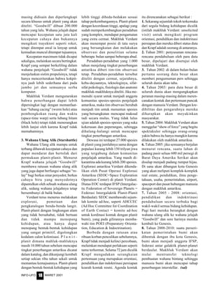 MARET 2001INFO-UFO 18
masing didisain dan diperlengkapi
secara khusus untuk planit yang akan
diteliti. “Goodwill” dibuat 200.000
tahun yang lalu. Wahana jelajah dapat
mencapai kecepatan satu juta kali
kecepatan cahaya dan bukannya
mengikuti trayektori seperti roket,
tetapi ditempat awal ia lenyap untuk
kemudian muncul ditempat tujuannya.
Kecepatan maximum tidak dicapai
sekaligus, melainkan secara bertingkat.
Krapf yang sempat berkeliling dalam
wahana penjelajah “Goodwill” tidak
menjelaskan sistim propulsinya, tetapi
hanya menceriterakan bahwa kokpit-
nya jauh lebih sederhana dari pada
jumbo jet dan semuanya serba
komputer.
Makhluk Verdant mengutarakan
bahwa penerbangan dapat lebih
dipersingkat lagi dengan memanfaat-
kan “lubang cacing” (worm hole) atau
pembengkokan ruang dan waktu
(space-time warp) serta lubang hitam
(black hole) tetapi tidak menerangkan
lebih lanjut oleh karena Krapf tidak
memahaminya.
3. Wahana Ulang Alik (Starshuttle)
Wahana Ulang alik mampu untuk
terbang dibawah kecepatan cahaya dan
dapat mendarat dan bertolak dari
permukaan planit-planit. Menurut
Krapf wahana jelajah “Goodwill”
membawa ratusan wahana ulang alik
yang juga dapat berfungsi sebagai “re-
lay” bagi berkas sinar penyedot; berkas
cahaya biru yang menyedotnya
dipantulkan oleh sebuah wahana ulang
alik, sedang wahana jelajahnya tetap
bersembunyi di balik bulan.
Verdant terus menerus melakukan
explorasi, pemetaan dan
pengkatalogan benda-benda langit.
Planit-planit dengan lingkungan alam
yang tidak bersahabat, tidak bertuan
dan tidak mampu menopang
kehidupan, atau hanya dapat
menopang bentuk-bentuk kehidupan
yang sangat primitif, digolongkan
kedalam calon kolonisasi. P l a n i t -
planit dimana mahluk-mahluknya
masih 10.000 tahun sebelum mencapai
tingkat penerbangan antariksa dicatat
dalam katalog, dan dikunjungi kembali
setiap sekian ribu tahun sekali untuk
memantau kemajuannya. Planit-planit
dengan bentuk-bentuk kehidupan yang
lebih tinggi dibeda-bedakan sesuai
tahap perkembangannya. Planit-planit
dengan kecerdasan tinggi, apalagi yang
sudah memperkembangkan peradaban
yang komplex, mendapat pengamatan
yang extra cermat. Makhluk Verdant
akan menempat posisi di tata surya
yang bersangkutan dan melakukan
observasi dan penelitian selama
beberapa bulan sampai beberapa abad.
Peradaban-peradaban yang 1.000
tahun menjelang tingkat penerbangan
antariksa diberi tim-tim observasi
tetap. Peradaban-peradaban tersebut
diteliti dengan cermat, sejarahnya,
kebu-dayaannya, teknologinya, sifat-
sifat psikologis, fisiologis dan anatomi
makhluk-makhluknya diteliti. Jika me-
menuhi syarat untuk menjadi anggota
komunitas spesies-spesies penjelajah
antariksa, maka tim observasi berubah
menjadi tim untuk menuntun spesies
yang bersangkutan mencapai maksud
tadi secara mulus. Yang tidak lulus
ujian adalah spesies-spesies yang suka
kekerasan dan peperangan, sehingga
dihalang-halangi untuk mencapai
tingkat penerbangan antariksa.
Dewasa ini terdapat 27.000 spesies
di planit yang jumlahnya sama dengan
populasi kurang lebih 150 trilyun jiwa
yang tergabung dalam komunitas
penjelajah antariksa. Yang masih di-
karantina ada kurang lebih 200 spesies.
Explorasi antariksa Verdant dikenda-
likan oleh Pusat Operasi Explorasi
Antariksa (SEOC=Space Exploration
Operation Center) di planit Verdant.
Diatas EOC terdapat IFSP (Intergalac-
tic Federation of Sovereign Planets =
Federasi Intergalaktik Planit-Planit
Berdaulat). SEOC membawahi sejum-
lah komite ad-hoc, seperti AHCCEC
(Ad Hoc Committee for Coordination
of Earth Contact = komite ad-hoc
untuk kordinasi kontak dengan planit
bumi), yang pada gilirannya memba-
wahi tim POEI (Preparatory Orienta-
tion, Education & Indoctrination).
Berbeda dengan ratusan atau
ribuan korban penculikan sebelumnya,
Krapf tidak menjadi kelinci percobaan,
melainkan mendapat perlakuan seperti
tamu terhormat. Selama 72 jam diculik
Krapf mengadakan serangkaian
pertemuan yang merupakan orientasi,
pendidikan dan indoktrinasi persiapan
kearah kontak resmi. Agenda kontak
itu direncanakan sebagai berikut :
1. Sekarang sejumlah tokoh terkemuka
dari segala bidang kehidupan diculik
(istilah makhluk Verdant: unsolicited
visit) untuk mengikuti program
orientasi, pendidikan dan indoktrinasi
persiapan dan mereka diberi status duta
dan Krapf adalah seorang di antaranya.
2. Tahun 2001: penyusunan rencana-
rencana pendahuluan oleh para duta
besar, dipelajari dan disetujui oleh
makhluk Verdant.
3. Tahun 2002: di dalam bulan-bulan
pertama seorang duta besar akan
memberi pengumuman pers sehingga
seluruh dunia akan tahu.
4. Tahun 2003: para duta besar di
seluruh dunia akan mengungkapkan
peranan masing-masing dalam meren-
canakan kontak dan pertemuan puncak
dengan manusia Verdant. Dengan kre-
dibilitas dan pengaruhnya mereka
diharapkan akan meyakinkan
masyarakat.
5. Tahun 2004: Makhluk Verdant akan
menggelar “show of force” yang begitu
spektakuler sehingga orang-orang
yakin bahwa itu hanya mungkin karena
dilakukan oleh makhluk antariksa.
6. Tahun 2005: jika semuanya berjalan
menurut rencana, suatu lahan di
padang pasir seluas 600 mil persegi di
Barat Daya Amerika Serikat akan
disulap menjadi padang rumput hijau.
Di sana akan dibangun kota Genesis
yang akan meliputi komplek-komplek
real estate, pendidikan, ilmu penge-
tahuan, usaha, pemerintahan, airport,
spaceport dan pusat hubungan manusia
dengan makhluk antariksa.
7. Tahun 2005 - 2008: orientasi,
pendidikan dan indoktrinasi
pendahuluan secara terbuka bagi
wakil-wakil semua bidang kehidupan.
Pagi hari mereka berangkat dengan
wahana ulang alik ke wahana jelajah
“Goodwill” dan sore harinya mereka
kembali ke Genesis.
8. Tahun 2008-2010: suatu perseri-
katan pemerintahan bumi akan
dibentuk dengan ibu kota Genesis,
bumi akan menjadi anggota IFSP,
federasi antar galaktik planet-planet
berdaulat. Makhluk Verdant akan
mulai mentransfer teknologi
pembuatan wahana bintang sehingga
manusia bumi akan mencapai tahap
penerbangan interstellar. (sal)
 