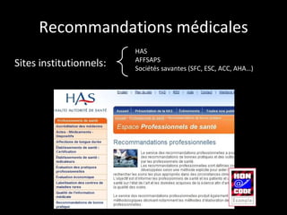 Recommandations médicales http://drefc.sfmg.org/ 