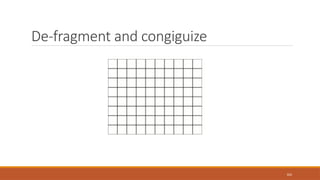 De-fragment and congiguize
102
 
