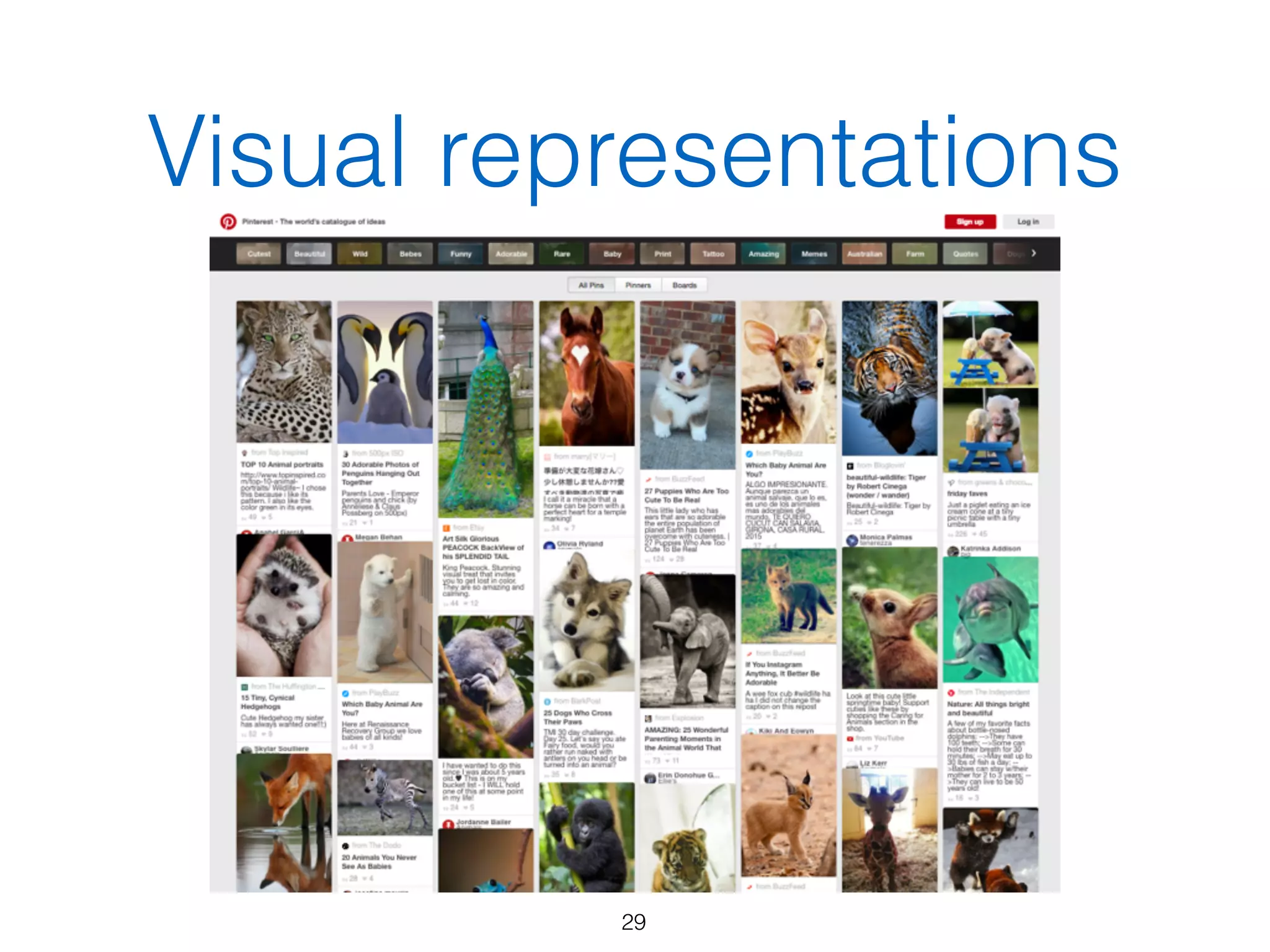 Visual representations
29
 