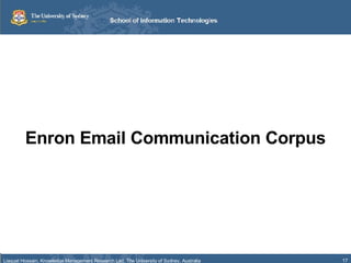 Enron Email Communication Corpus 