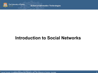 Introduction to Social Networks 