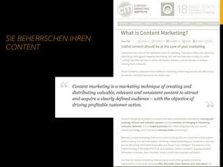 SIE BEHERRSCHEN IHREN
CONTENT
 