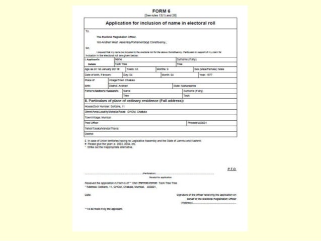 voter form card id for 002 ID Card Voter