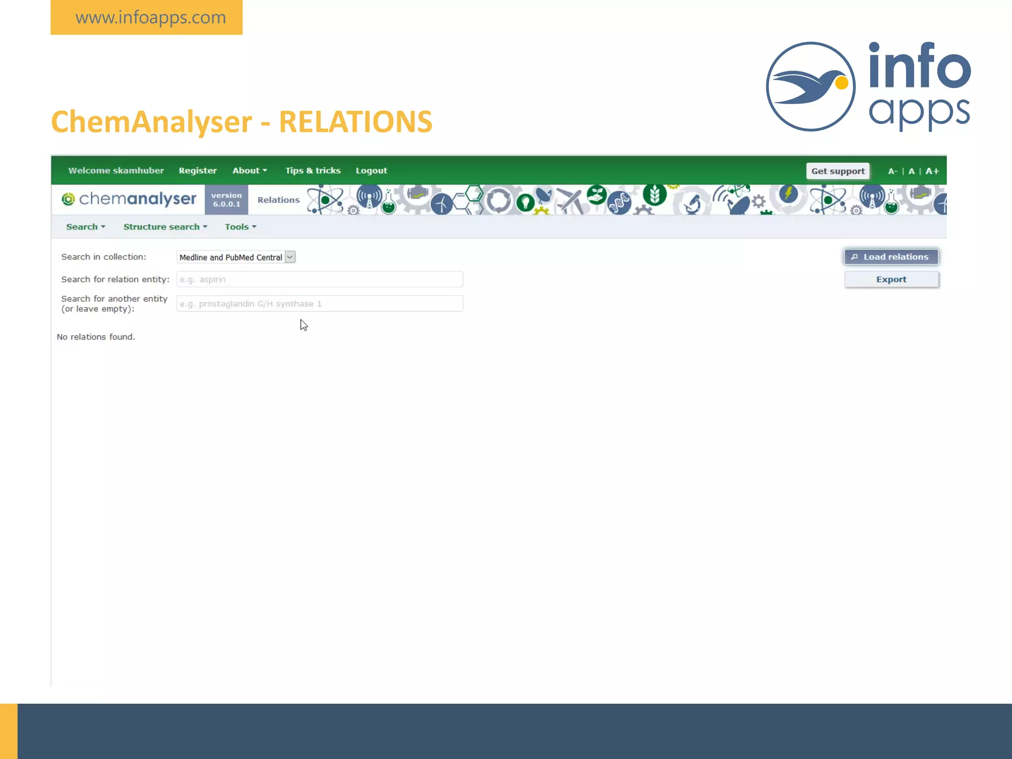 www.infoapps.com
ChemAnalyser - RELATIONS
Aspirin – relations found in NPL easily!
 