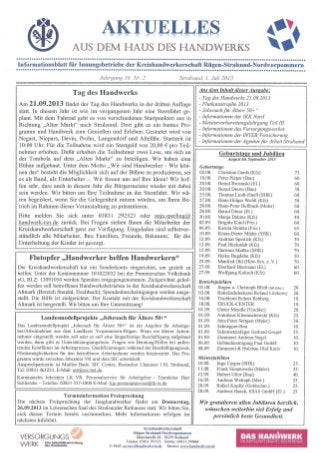2. Infoblatt der Kreishandwerkerschaft Rügen-Stralsund-Nordvorpommern