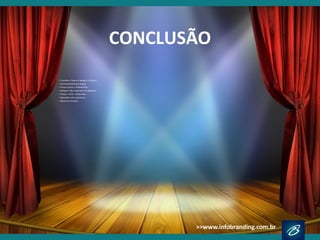 CONCLUSÃO
• Entender a Teoria X Adaptar a Prática;
• Simultaneidade das etapas;
• Prazos Curtos + Flexibilidade;
• Designer não é operador de software;
• Pensar + Criar + Direcionar;
• Aprender com o processo;
• Aprimorar sempre;
 