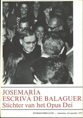 Informatiebulletin 2: stichter van het Opus Dei, Jozefmaria (1978)
