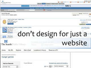 don’t design for just a website