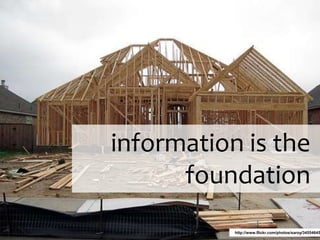 information is the foundationhttp://www.flickr.com/photos/saroy/3455464539/