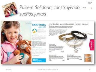 Pulsera Solidaria, construyendo
             sueños juntos




2012-03-15            Copyright ©2012 by Oriflame Cosmetics SA   19
 