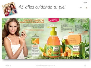 45 años cuidando tu piel




2012-03-15            Copyright ©2012 by Oriflame Cosmetics SA   20
 