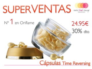 Nº     1 en Oriflame                                              24.95€
                                                                  30% dto




2011-09-27             Copyright ©2011 by Oriflame Cosmetics SA        12
 