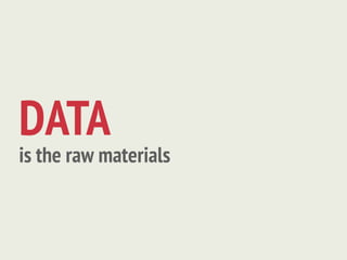 DATA
is the raw materials
 