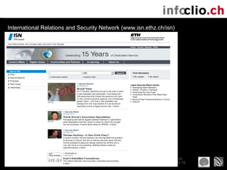 International Relations and Security Network (www.isn.ethz.ch/isn) 