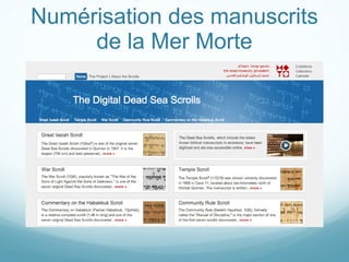 Numérisation des manuscrits de la Mer Morte 