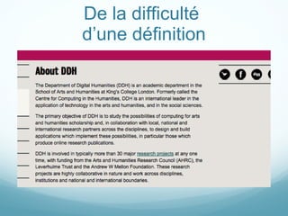 De la difficulté  d’une définition 