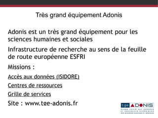des sciences humaines et sociales 