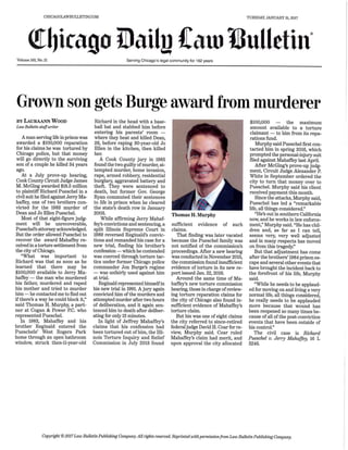 Grown Son Gets Burge Award From Murderer