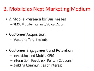 Infocom Presentation: Breakthrough Innovations in Mobile