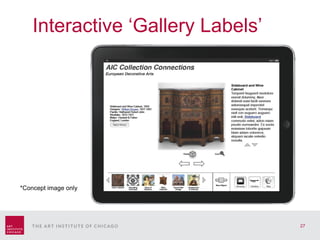 Interactive ‘Gallery Labels’   *Concept image only 