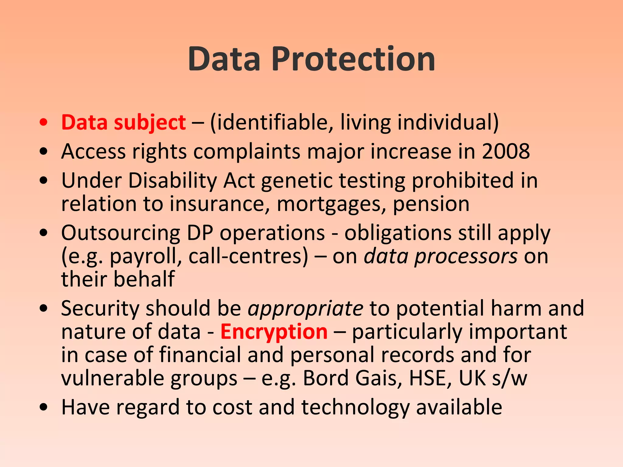 Data Protection .. what to do II 
