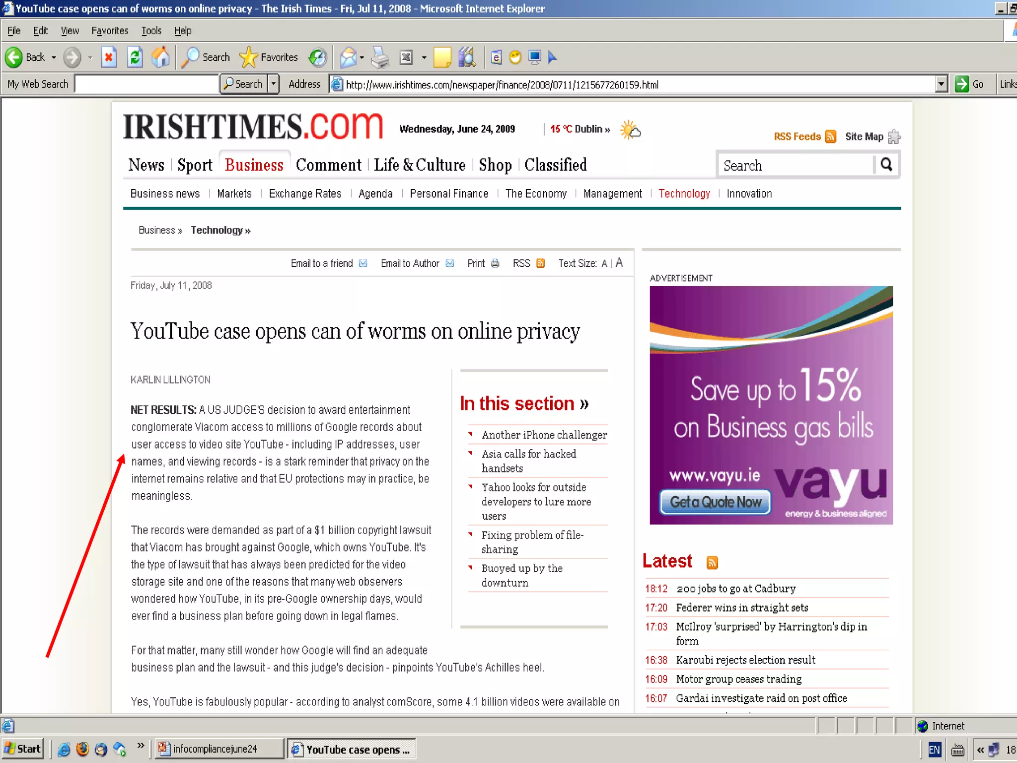 Data ProtectionData subject – (identifiable, living individual)Access rights complaints major increase in 2008Under Disability Act genetic testing prohibited in relation to insurance, mortgages, pension Outsourcing DP operations - obligations still apply (e.g. payroll, call-centres) – on data processors on their behalf Security should be appropriate to potential harm and nature of data - Encryption – particularly important in case of financial and personal records and for vulnerable groups – e.g. BordGais, HSE, UK s/wHave regard to cost and technology available