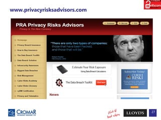 27
www.privacyrisksadvisors.com
 