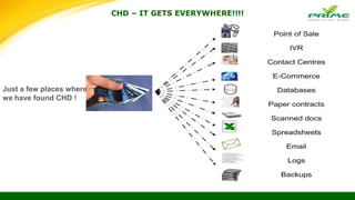 CHD – IT GETS EVERYWHERE!!!!
Just a few places where
we have found CHD !
 