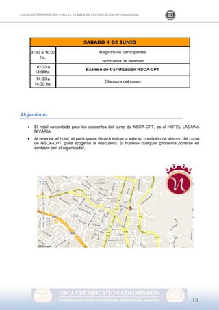 Info curso nsca tenerife 2011