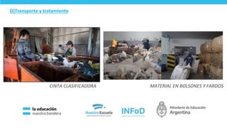D)Transporte y tratamiento
CINTA CLASIFICADORA MATERIAL EN BOLSONES Y FARDOS
13
 