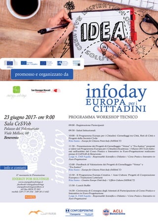 Info Day & Workshop Tematico inerente il Programma "Europa per i Cittadini"